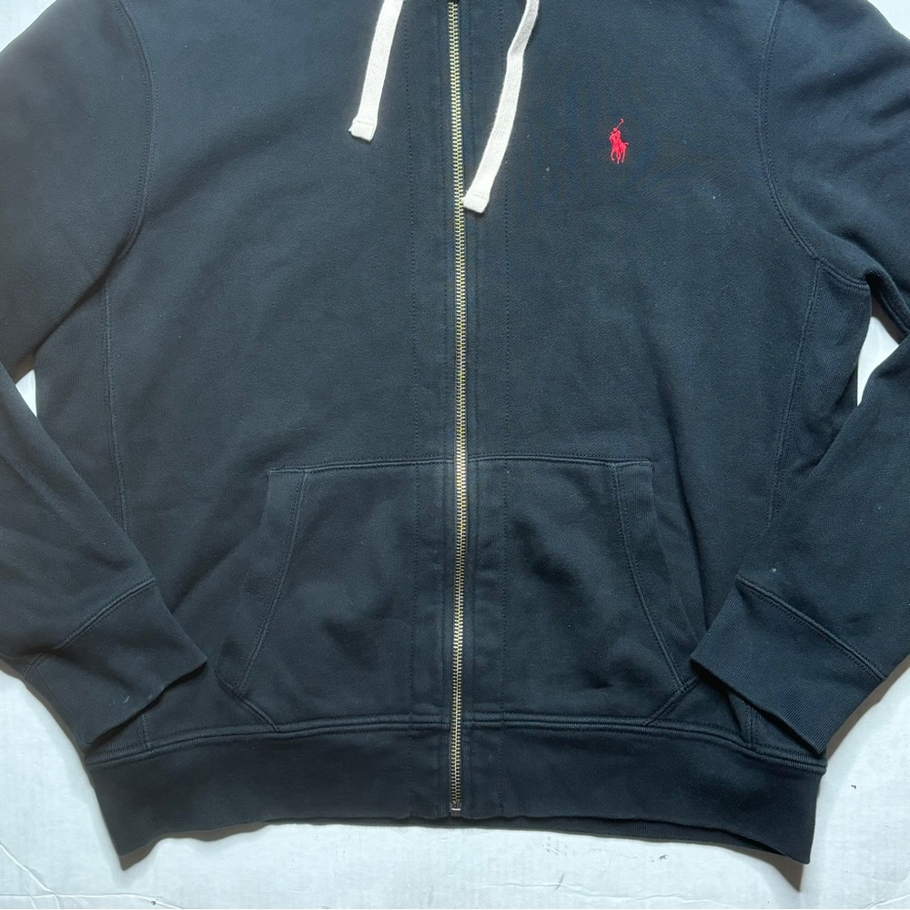 Polo by Ralph Lauren Black Zip Up Sweater - Picture 3 of 4